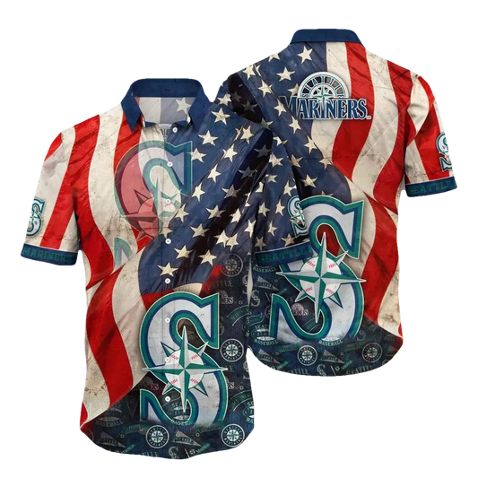 Seattle Mariners MLB Flower Aloha Hawaiian Shirt 12, MLB Hawaiian Shirt Moonbestprint