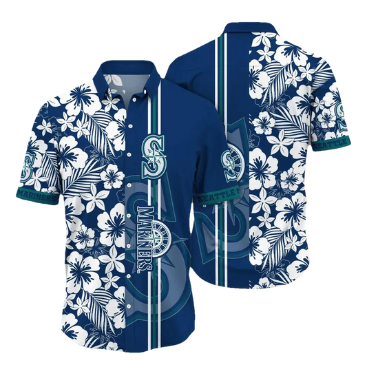 Seattle Mariners MLB Flower Aloha Hawaiian Shirt 13, MLB Hawaiian Shirt Moonbestprint