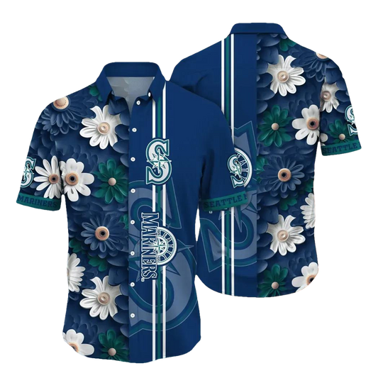 Seattle Mariners MLB Flower Aloha Hawaiian Shirt 14, MLB Hawaiian Shirt Moonbestprint