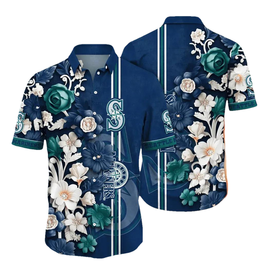 Seattle Mariners MLB Flower Aloha Hawaiian Shirt 16, MLB Hawaiian Shirt Moonbestprint