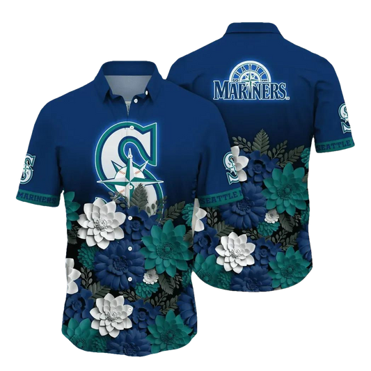 Seattle Mariners MLB Flower Aloha Hawaiian Shirt 15, MLB Hawaiian Shirt Moonbestprint