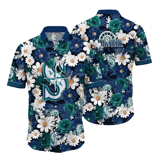 Seattle Mariners MLB Flower Aloha Hawaiian Shirt 17, MLB Hawaiian Shirt Moonbestprint