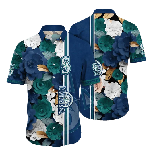 Seattle Mariners MLB Flower Aloha Hawaiian Shirt 18, MLB Hawaiian Shirt Moonbestprint