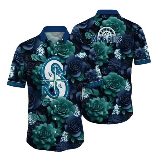 Seattle Mariners MLB Flower Aloha Hawaiian Shirt 19, MLB Hawaiian Shirt Moonbestprint
