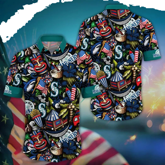 Seattle Mariners MLB Flower Aloha Hawaiian Shirt 20, MLB Hawaiian Shirt Moonbestprint
