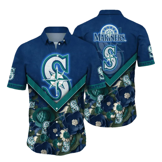 Seattle Mariners MLB Flower Aloha Hawaiian Shirt 6, MLB Hawaiian Shirt Moonbestprint