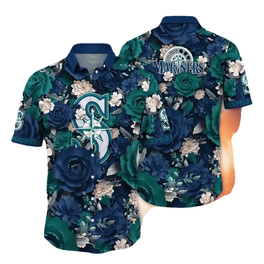 Seattle Mariners MLB Flower Aloha Hawaiian Shirt 7, MLB Hawaiian Shirt Moonbestprint
