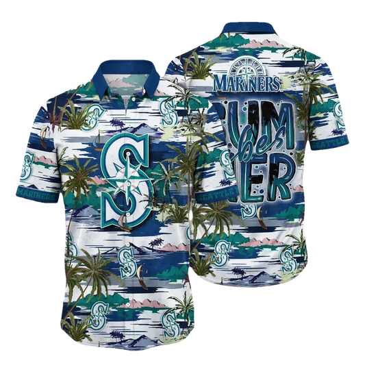 Seattle Mariners MLB Flower Aloha Hawaiian Shirt 9, MLB Hawaiian Shirt Moonbestprint