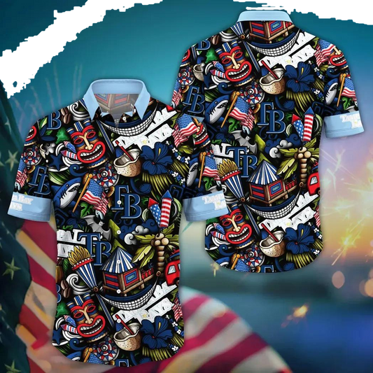 Tampa Bay Rays MLB Flower Aloha Hawaiian Shirt 20, MLB Hawaiian Shirt Moonbestprint