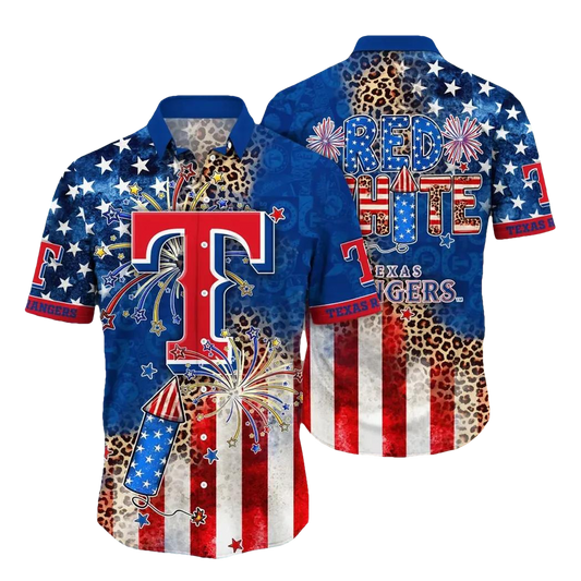 Texas Rangers MLB Aloha Hawaiian Shirt 2, MLB Hawaiian Shirt Moonbestprint