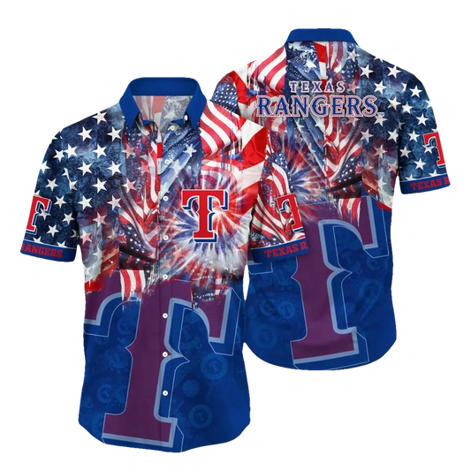 Texas Rangers MLB Flower Aloha Hawaiian Shirt 10, MLB Hawaiian Shirt Moonbestprint