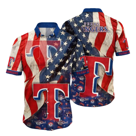 Texas Rangers MLB Flower Aloha Hawaiian Shirt 12, MLB Hawaiian Shirt Moonbestprint