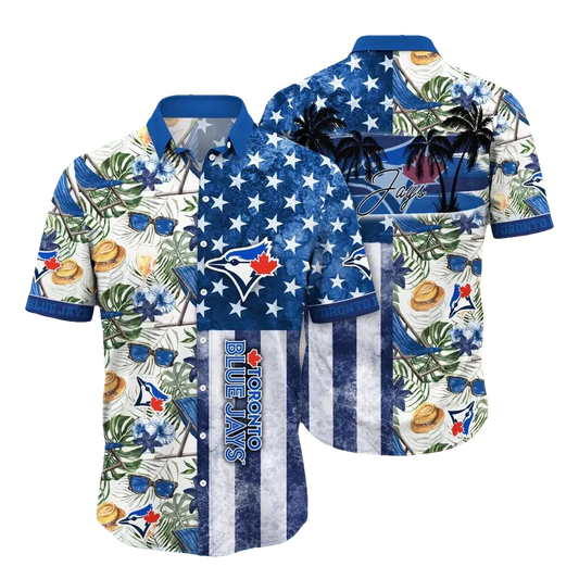 Toronto Blue Jays MLB Flower Aloha Hawaiian Shirt 10, MLB Hawaiian Shirt Moonbestprint