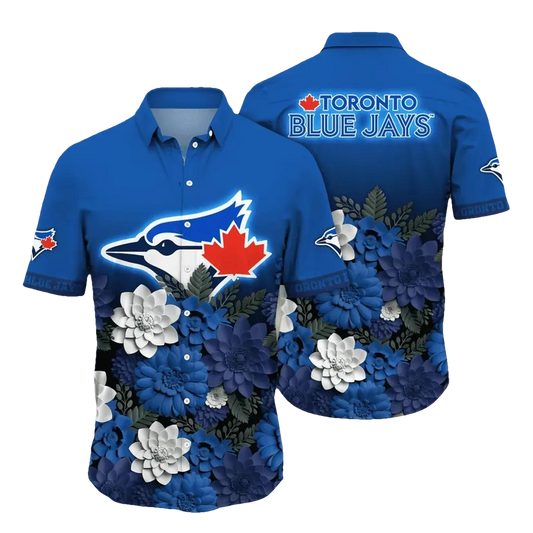 Toronto Blue Jays MLB Flower Aloha Hawaiian Shirt 15, MLB Hawaiian Shirt Moonbestprint