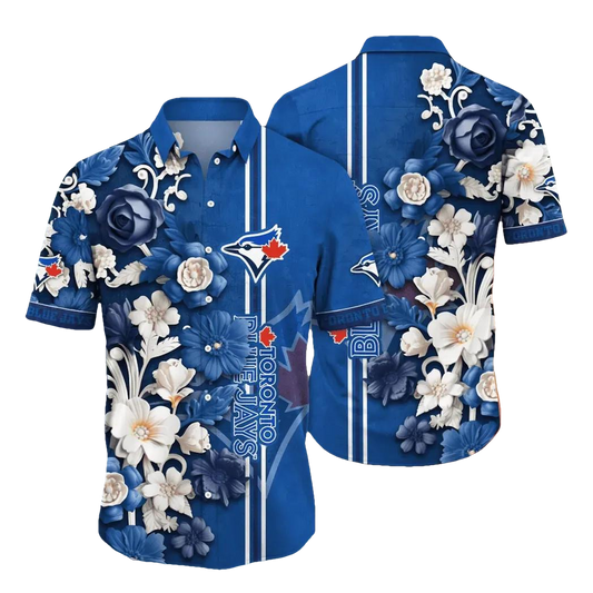 Toronto Blue Jays MLB Flower Aloha Hawaiian Shirt 19, MLB Hawaiian Shirt Moonbestprint