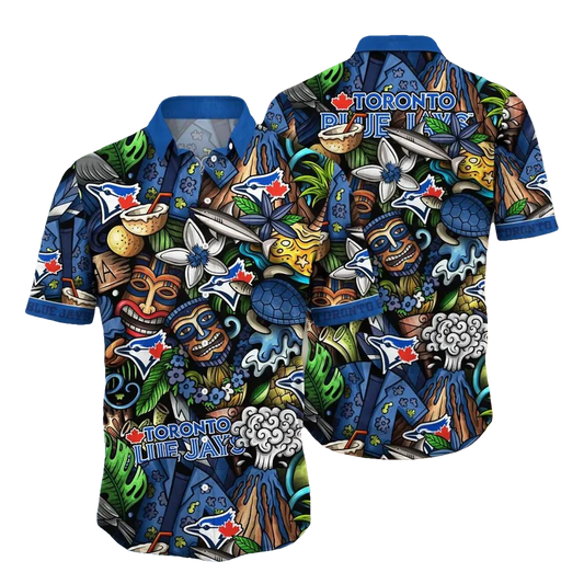 Toronto Blue Jays MLB Flower Aloha Hawaiian Shirt 4, MLB Hawaiian Shirt Moonbestprint