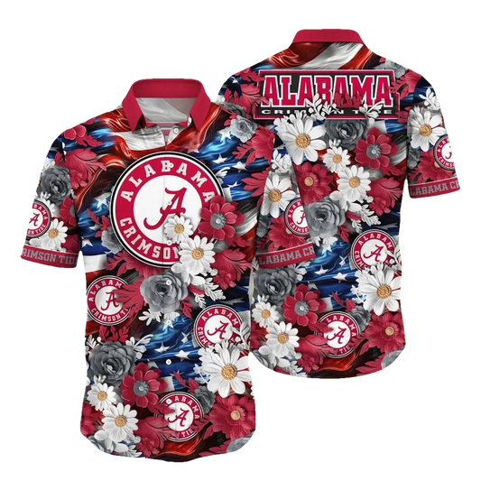 Alabama Crimson Tide NCAA Aloha Hawaiian Shirt 2, NCAA Hawaiian Shirt Moonbestprint