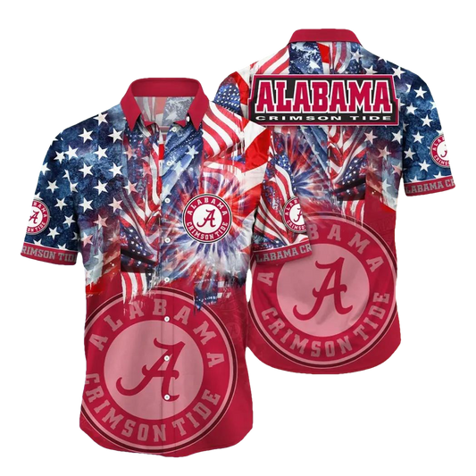 Alabama Crimson Tide NCAA Flower Aloha Hawaiian Shirt 11, NCAA Hawaiian Shirt Moonbestprint