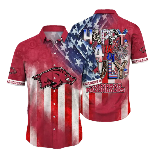 Arkansas Razorbacks NCAA Aloha Hawaiian Shirt 4, NCAA Hawaiian Shirt Moonbestprint