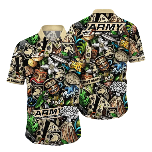 Army Black Knights NCAA Flower Aloha Hawaiian Shirt 6, NCAA Hawaiian Shirt Moonbestprint