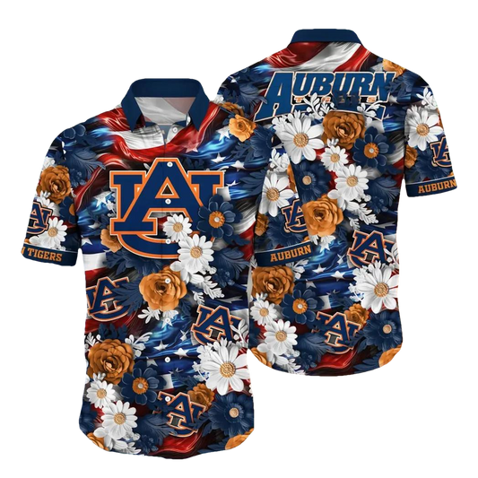 Auburn Tigers NCAA Aloha Hawaiian Shirt, NCAA Hawaiian Shirt Moonbestprint
