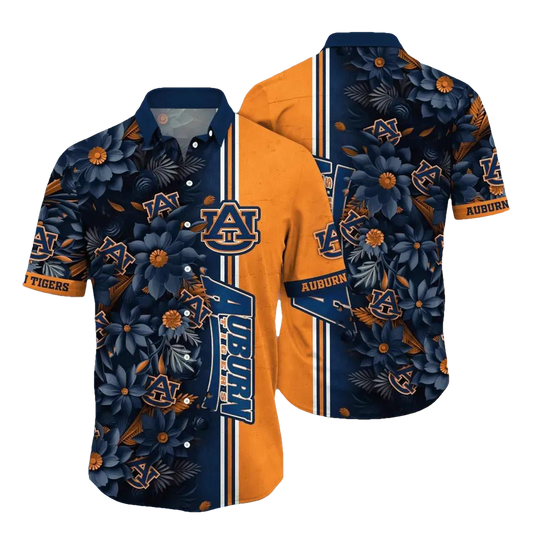 Auburn Tigers NCAA Flower Aloha Hawaiian Shirt 3, NCAA Hawaiian Shirt Moonbestprint