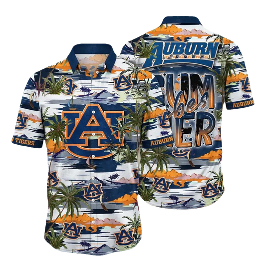 Auburn Tigers NCAA Flower Aloha Hawaiian Shirt 7, NCAA Hawaiian Shirt Moonbestprint