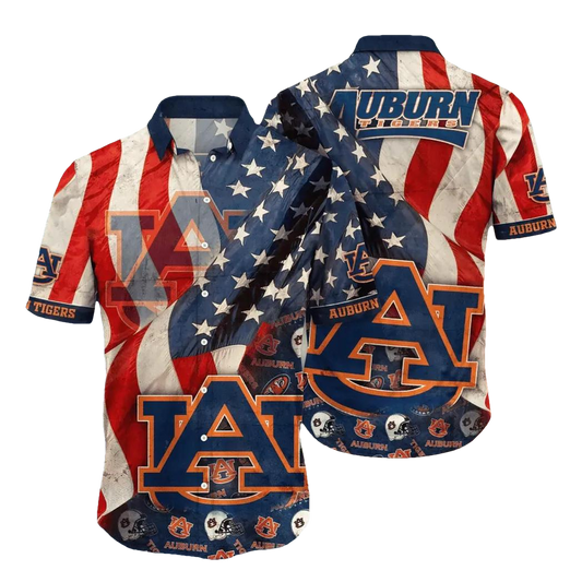 Auburn Tigers NCAA Flower Aloha Hawaiian Shirt 8, NCAA Hawaiian Shirt Moonbestprint