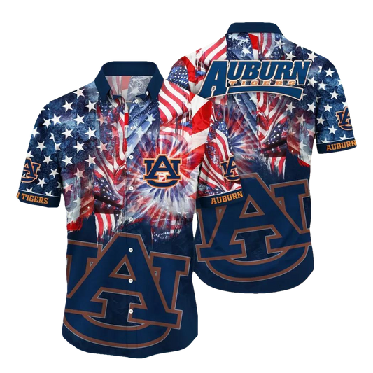 Auburn Tigers Style Hot Trending Summer NCAA Flower Aloha Hawaiian Shirt, NCAA Hawaiian Shirt Moonbestprint