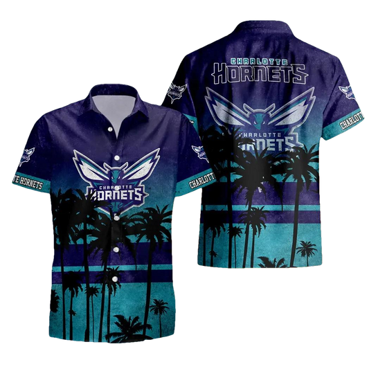Charlotte Hornets Aloha Hawaiian Shirt, NCAA Hawaiian Shirt Moonbestprint