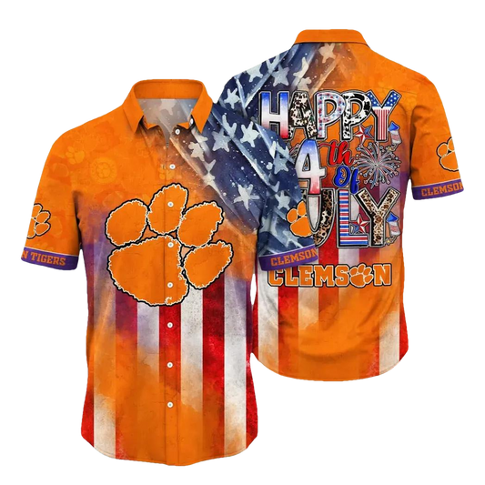Clemson Tigers NCAA Aloha Hawaiian Shirt 2, NCAA Hawaiian Shirt Moonbestprint