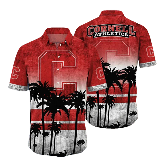 Cornell Big Red Aloha Hawaiian Shirt, NCAA Hawaiian Shirt Moonbestprint