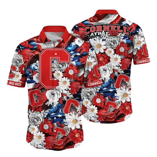 Cornell Big Red NCAA Aloha Hawaiian Shirt 1, NCAA Hawaiian Shirt Moonbestprint