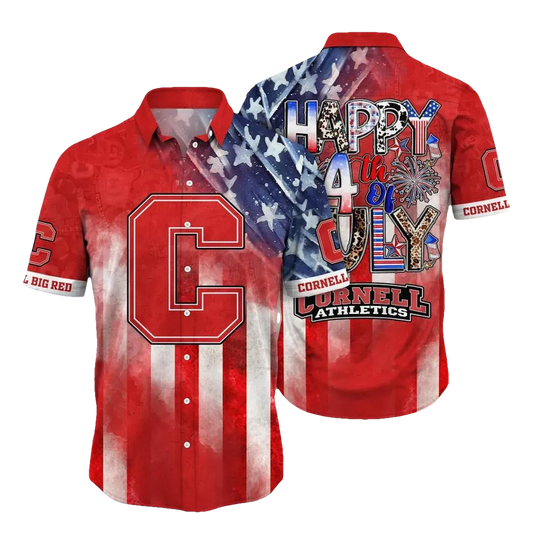Cornell Big Red NCAA Aloha Hawaiian Shirt 2, NCAA Hawaiian Shirt Moonbestprint