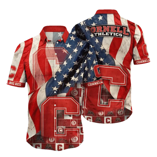 Cornell Big Red NCAA Flower Aloha Hawaiian Shirt 11, NCAA Hawaiian Shirt Moonbestprint