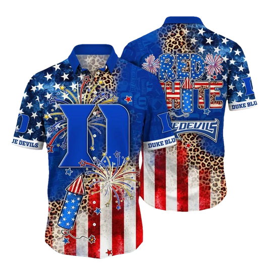 Duke Blue Devils NCAA Aloha Hawaiian Shirt, NCAA Hawaiian Shirt Moonbestprint