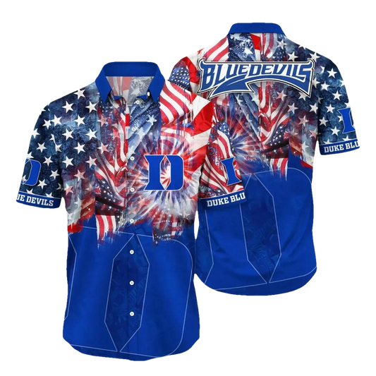 Duke Blue Devils NCAA Flower Aloha Hawaiian Shirt 11, NCAA Hawaiian Shirt Moonbestprint