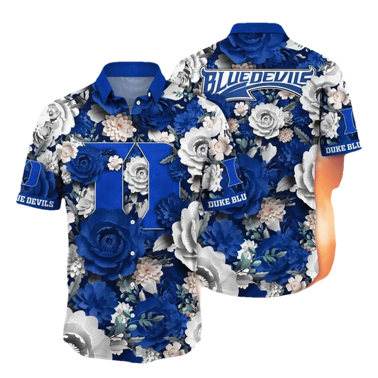 Duke Blue Devils NCAA Flower Aloha Hawaiian Shirt 4, NCAA Hawaiian Shirt Moonbestprint