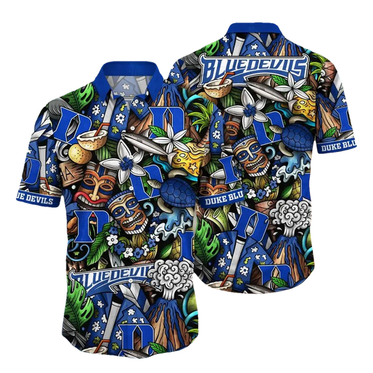 Duke Blue Devils NCAA Flower Aloha Hawaiian Shirt 6, NCAA Hawaiian Shirt Moonbestprint