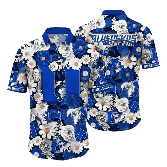 Duke Blue Devils NCAA Flower Aloha Hawaiian Shirt 7, NCAA Hawaiian Shirt Moonbestprint