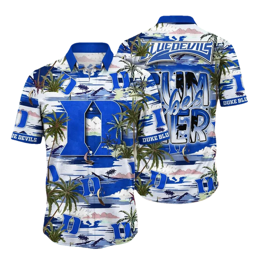 Duke Blue Devils NCAA Flower Aloha Hawaiian Shirt 9, NCAA Hawaiian Shirt Moonbestprint