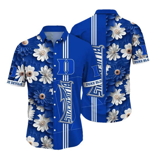 Duke Blue Devils Style Hot Trending Summer NCAA Flower Aloha Hawaiian Shirt, NCAA Hawaiian Shirt Moonbestprint