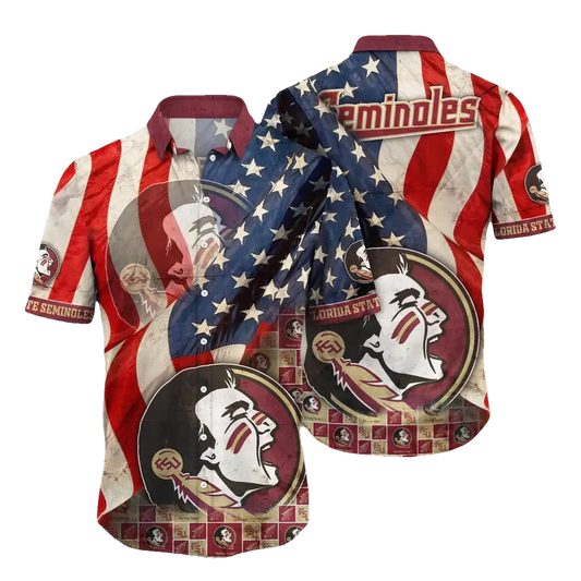 Florida State Seminoles NCAA Flower Aloha Hawaiian Shirt 12, NCAA Hawaiian Shirt Moonbestprint