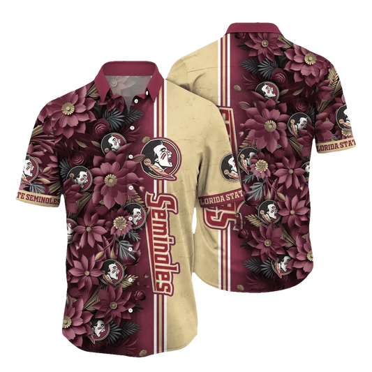 Florida State Seminoles NCAA Flower Aloha Hawaiian Shirt 3, NCAA Hawaiian Shirt Moonbestprint