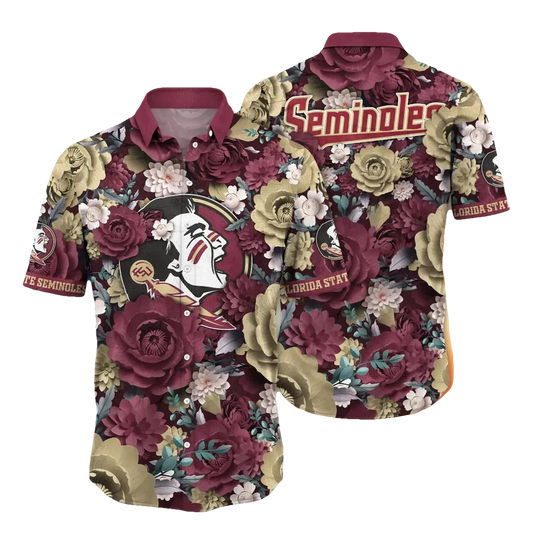 Florida State Seminoles NCAA Flower Aloha Hawaiian Shirt 4, NCAA Hawaiian Shirt Moonbestprint