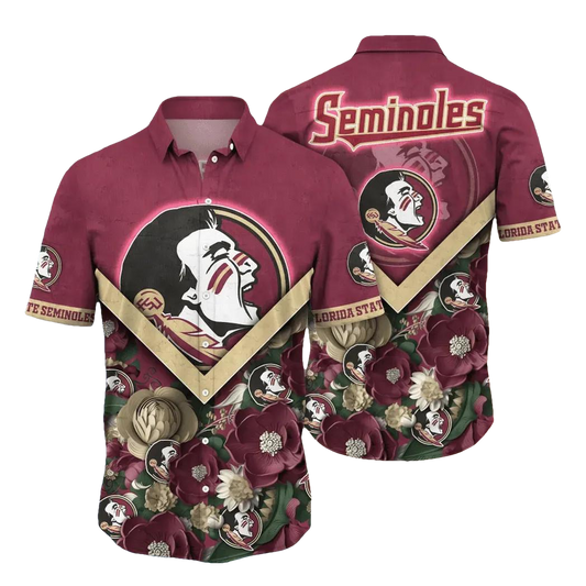 Florida State Seminoles NCAA Flower Aloha Hawaiian Shirt 5, NCAA Hawaiian Shirt Moonbestprint