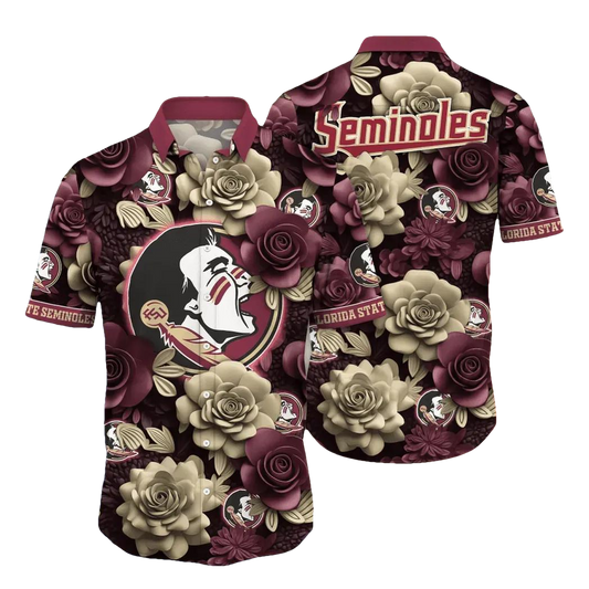 Florida State Seminoles NCAA Flower Aloha Hawaiian Shirt 8, NCAA Hawaiian Shirt Moonbestprint