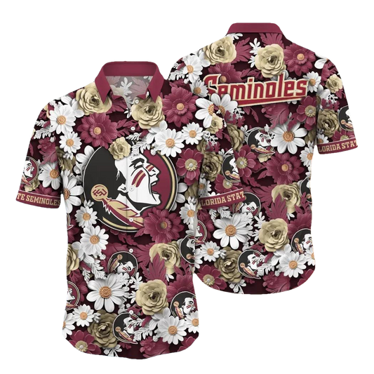 Florida State Seminoles NCAA Flower Aloha Hawaiian Shirt 7, NCAA Hawaiian Shirt Moonbestprint