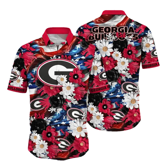 Georgia Bulldogs NCAA Aloha Hawaiian Shirt, NCAA Hawaiian Shirt Moonbestprint