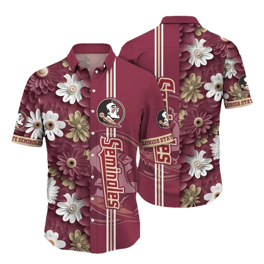 Florida State Seminoles Style Hot Trending Summer NCAA Flower Aloha Hawaiian Shirt, NCAA Hawaiian Shirt Moonbestprint
